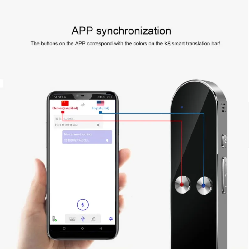 3 в 1 Умный Портативный голосовой переводчик умный мгновенный в реальном времени Голос 68+ языков голосовой переводчик учится путешествиям