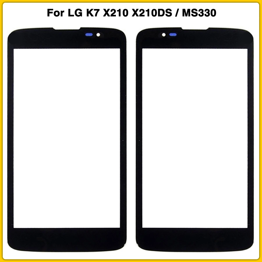 

New k7 LCD Front Panel Sensor glass Lens For LG K7 X210 X210DS MS330 LS675 Touch Screen LCD Display front Glass Cover