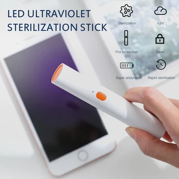 

Travel Sterilization Stick UV Disinfection Stick Essential Travel Portable Handheld UV Disinfection Lamp Black / White Efficient