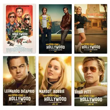 

2019 Movie Silk Poster Once Upon a Time in Hollywood Retro Art Prints Vintage Wall Decor Pictures Quentin Tarantino Posters