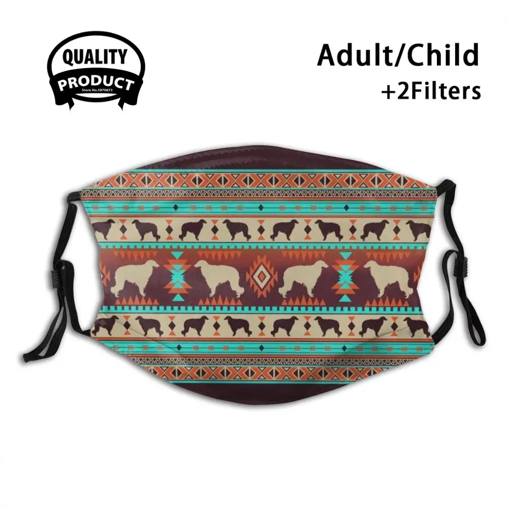 

Boho Dogs | Borzoi / Russian Wolfhound Sunset Reusable Mouth Mask Filter Cool Funny Masks Borzoi Dog Dog Breeds Dog Pattern