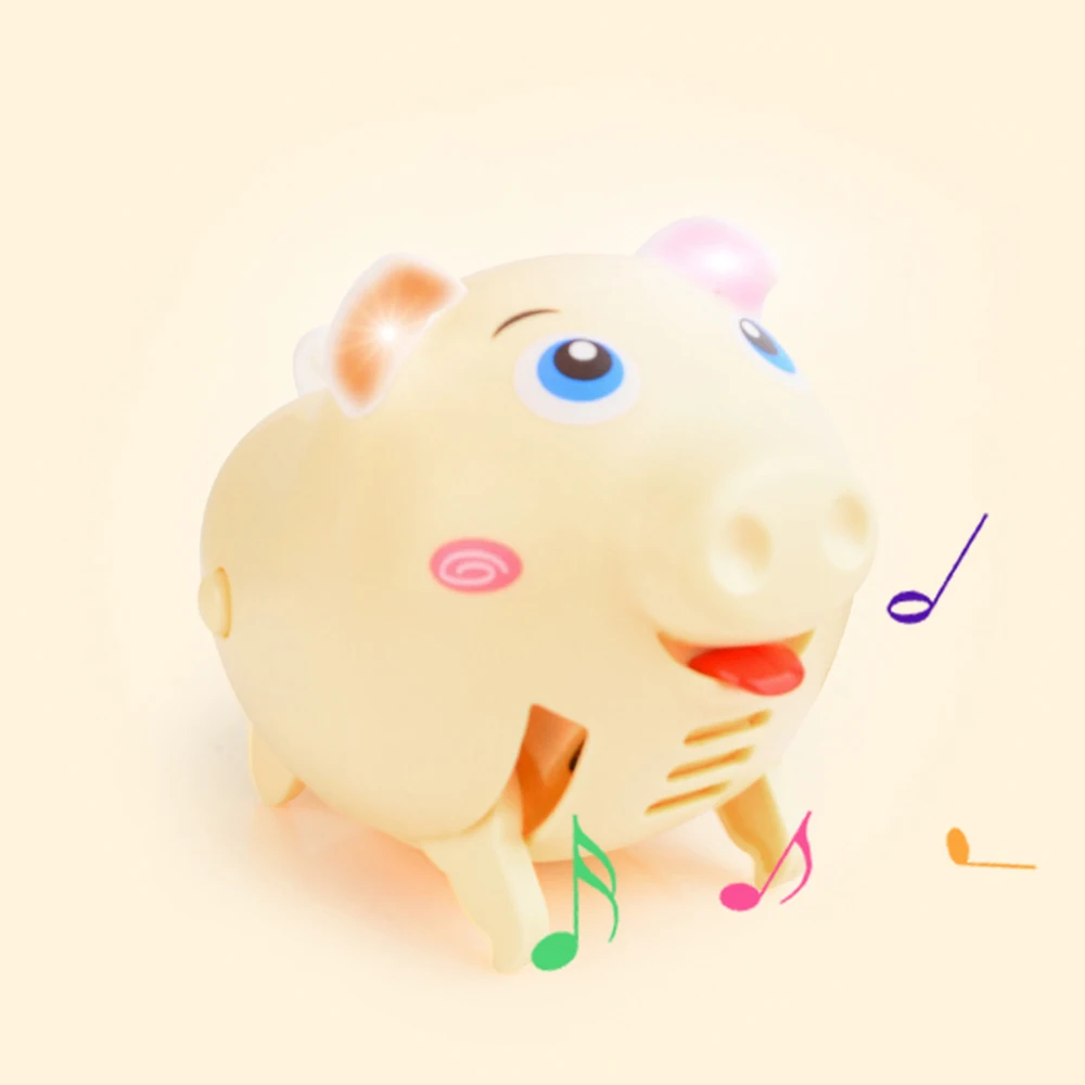 Дети бегущая свинья Pet Teasing пищащая жевательная игрушка пластиковая игрушка для собак Звук голоса мультфильм свинья музыкальные игрушки