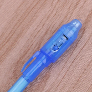 

6Pcs/Set Invisible Ink Pen Built in UV Light For Pen Safety To Use K9FC