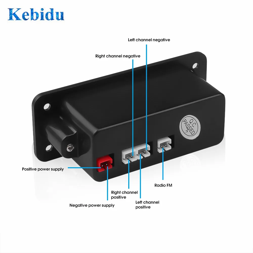 Автомобильный MP3 WMA декодер KEBIDU DC 5 В Bluetooth плата аудио модуль 2x3 Вт усилитель USB TF