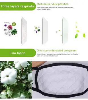 

100% Cotton Mouth Face Mask Anti-Dust Reusable mask mascarilla mascarillas mascherine mouth mask mask filter protective masks