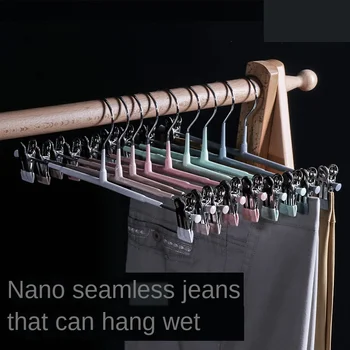 

10PCS Non-slip Metal Home Pants Clip Trousers Skirt Clothing Store Hotel Hanger Adults Children Clothes Clip Without Trace LA517