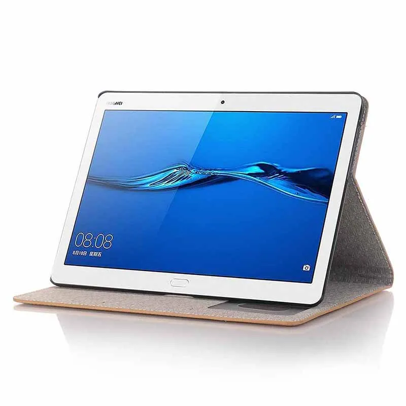 Ударопрочный корпус для huawei MediaPad T5 10 10,1 ''AGS2-W09 AGS2-L09 AGS2-L03 кейс для имитация дерева кожаный флип-чехол с подставкой
