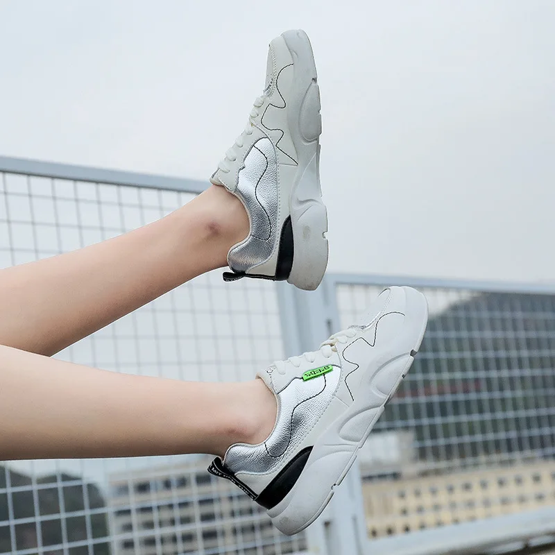 

White Shoes Student Ins2020 New Style Versitile Fashion Korean-style Flat Online Celebrity Sporty Casual Shoes Women's Fashion