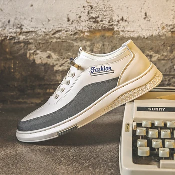 

Summer Men Casual Shoes High Quality Anti-Slip Comfortable Lightweight Shoes Man Fashion Solid Color Lace-up Flats Shoes