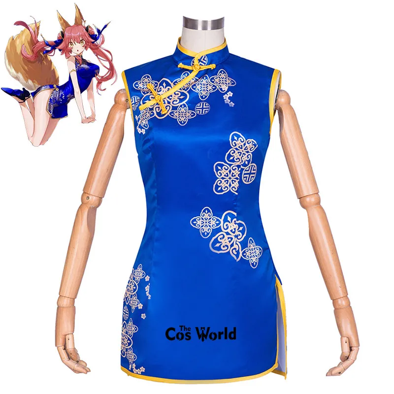 

FGO Fate Grand Order Tamamo no Mae Cheongsam Dress Outfit Anime Cosplay Costumes