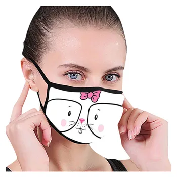 

1pcs Quick-drying Dust-Proof Smog-Washable Mouth Cover For Adults In Europe America Simple Cartoon Print Bag Parts & Accessories