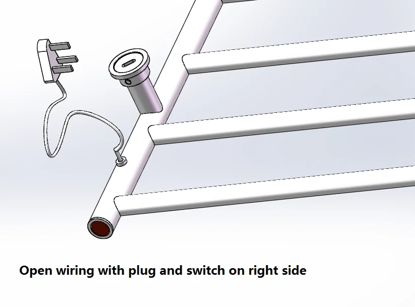 switch and plug Аксессуары для ванной комнаты стиль лестницы из нержавеющей стали экономичный полотенцесушитель электрический Полотенцесушитель сушилка HZ-926A - Цвет: switch and plug