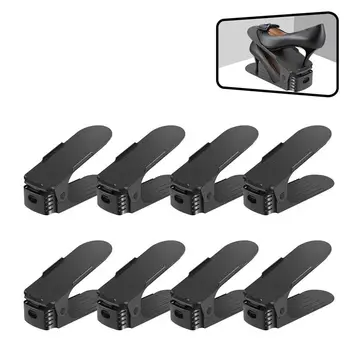 

Adjustable Shoe Stand, 3 Levels Adjustable Height Shoe Racks, Shoe Organizer Space Saver Rack Storage Shoes Durable Stand Shoe S