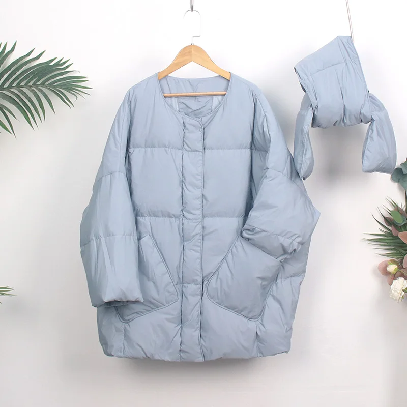 Fitaylor New Winter Scarf Big Size Jacket Women 90