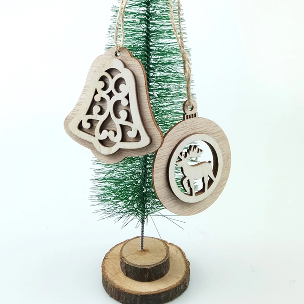 Wooden Laser Cut Shapes Various Sizes Decorative Bauble Christmas Bells