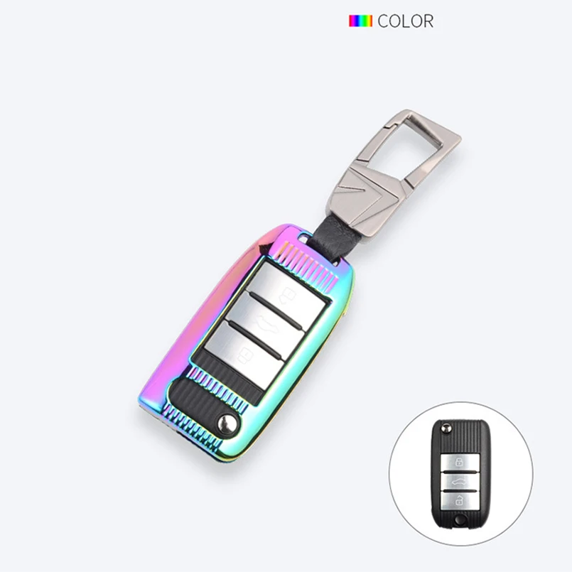 TYPE A COLOR Цинковый сплав автомобиля 3 кнопки дистанционного умный брелок для ключей без ключей чехол для ключей Fob для Roewe - Название цвета: TYPE A COLOR