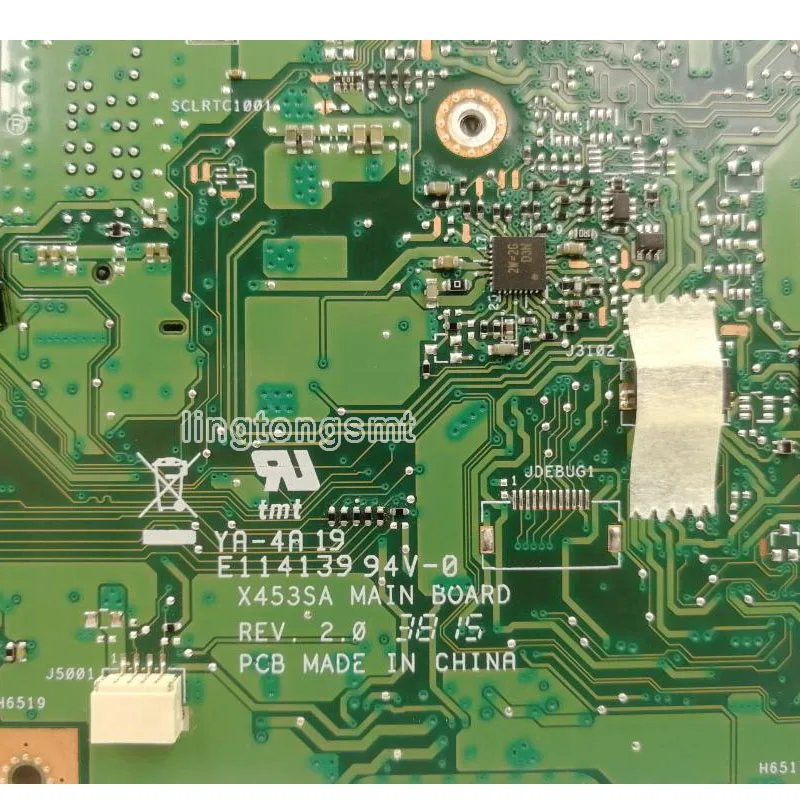 Материнская плата X453SA REV2.0 для For Asus X453S X453 материнская ноутбука N3050 CPU 100%