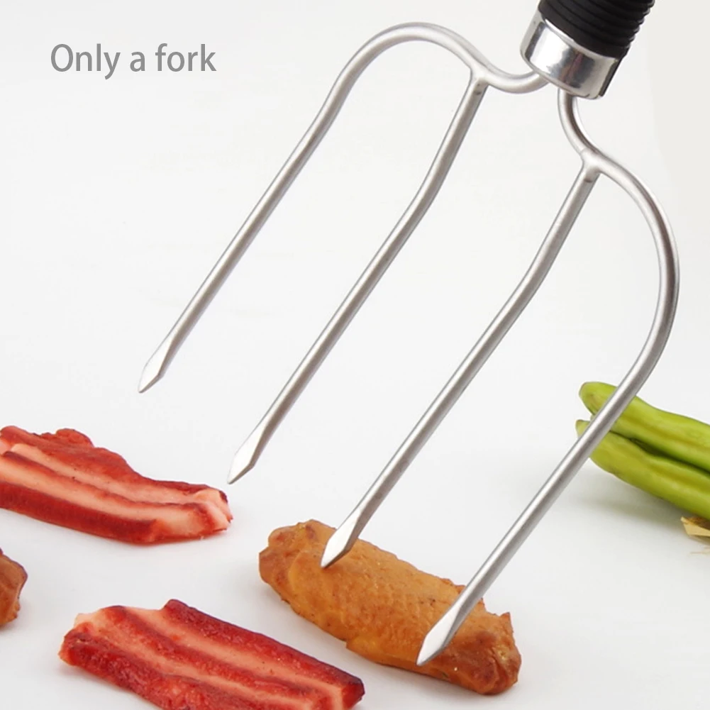 Oven Turkey Fork Stainless Steel Lifter Camping Barbecue Tools Roasting Four Needle Chicken Outdoor