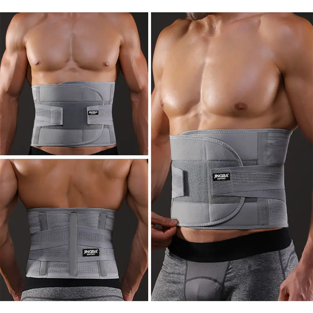 Lumbar Support Belt Back Brace Waist Support Belt Back Support Belt Weightlifting Belt Lumbar Back Belt Lumbosacral Girdle Fitness Belt Adjustable Lumbar Waist Support Brace Double Banded Musculation Aja Faja