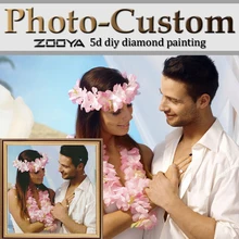 ZOOYA DIY фото на заказ Алмазная картина Картина Стразы Алмазная вышивка бисером 5D Вышивка крестиком Мозаика домашний декор AZ7