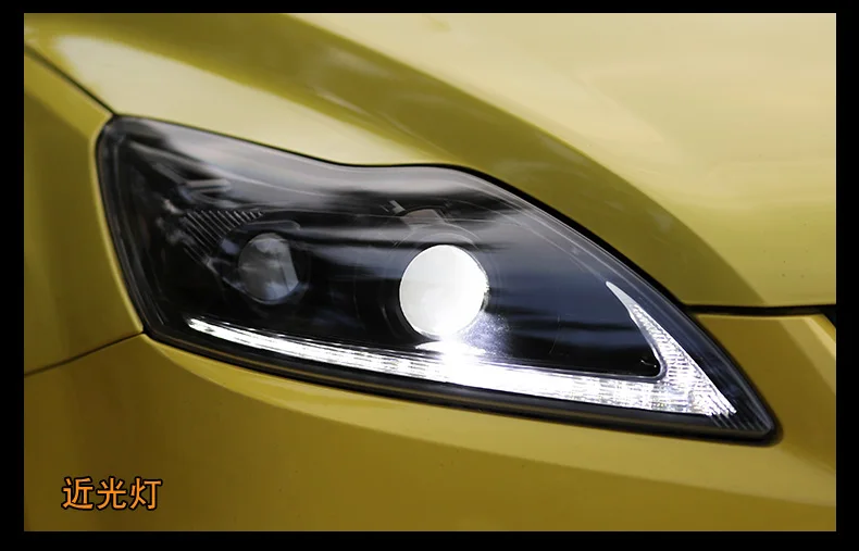 Головной фонарь для автомобиля Ford Focus 2009-2011 Focus MK2, головной светильник s, противотуманный светильник s, дневной ходовой светильник DRL H7 светодиодный Биксеноновая лампа, автомобильные аксессуары