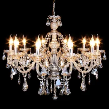 

110V Elegant Light Modern Crystal Chandelier 10 Heads Pendant Lighting Fixture Home Decorative Lamp US Plug