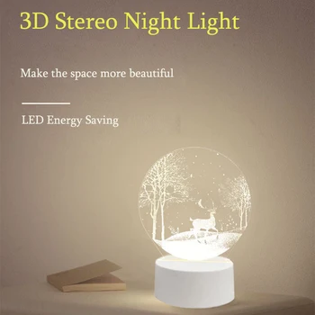 

Creative USB Light 3D Stereo LED Light Lamp Best Gift for friends and Lover Fit for Power Bank Notebook Computer Saving Energy