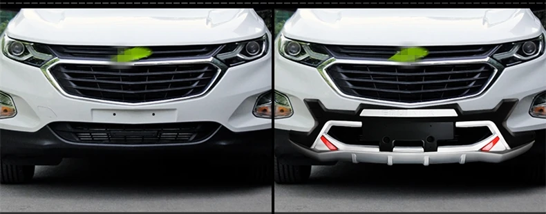 Для Chevrolet Equinox отделка переднего бампера из нержавеющей стали и хромированная отделка заднего бампера декоративные полоски аксессуары