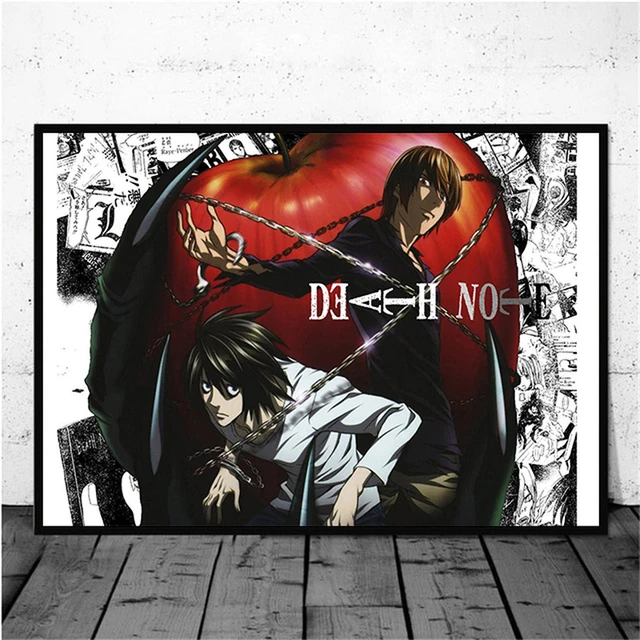 Série anime clássico nota da morte cartazes de papel revestido branco  cartaz sala decoração arte pintura parede adesivo imagem decoração da sua  casa - AliExpress