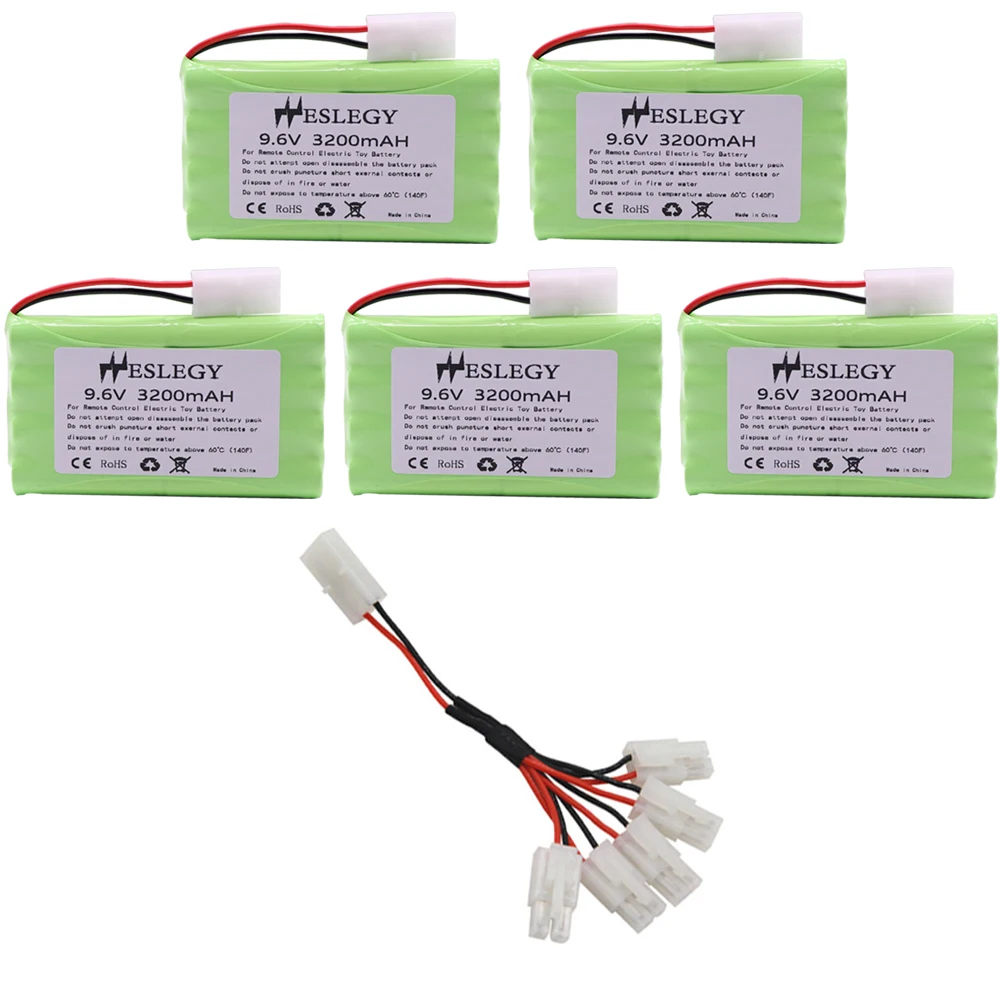 Aggiornamento 9.6 V 3200Mah Batteria H Modello Con Il Caricatore Cavo Per Rc Serbatoio Auto Giocattolo Treno Barca Robot Pistola 2400Mah 9.6 V Batteri