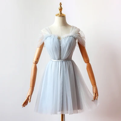 Платье для подружки невесты темно серое фатиновое платье свадьбы выступления