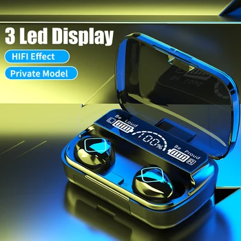 

2000MAH TWS Bluetooth Earphones 5.1 Wireless Headphones With Microphone Hifi Earbuds Sport Waterpoof for Iphone Xiaomi Samsung