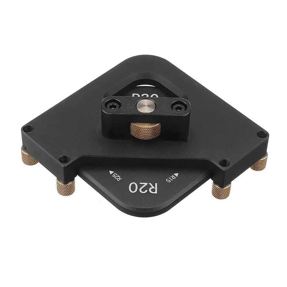 

Aluminum Alloy 4 In 1 Router Table Corner Jig Radius Template R15 R20 R25 R30 Woodworking Quick Router Corner Radius Jig