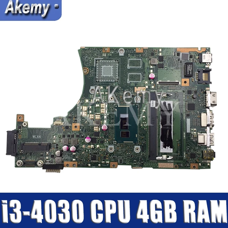 AKEMY X455LA материнская плата для ноутбука ASUS X455LAB X455LJ X455LD X455LF X455LB материнская плата ТЕСТ ОК i3-4030 процессор 4 Гб ОЗУ