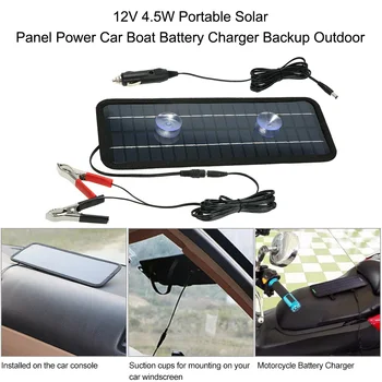 

Hot New 18V 4.5W Portable Solar Panel Power Car Boat Battery Charger Backup Outdoor Charging For Car Battery Notebook Computer