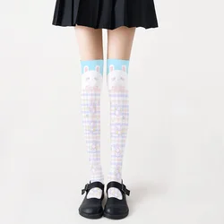 Fashion Ladies Silk Stockings Cute Rabbit Strawberry Girl Over The Knee Long Tube Thigh Socks Sweet Kawaii Cosplay Stockings