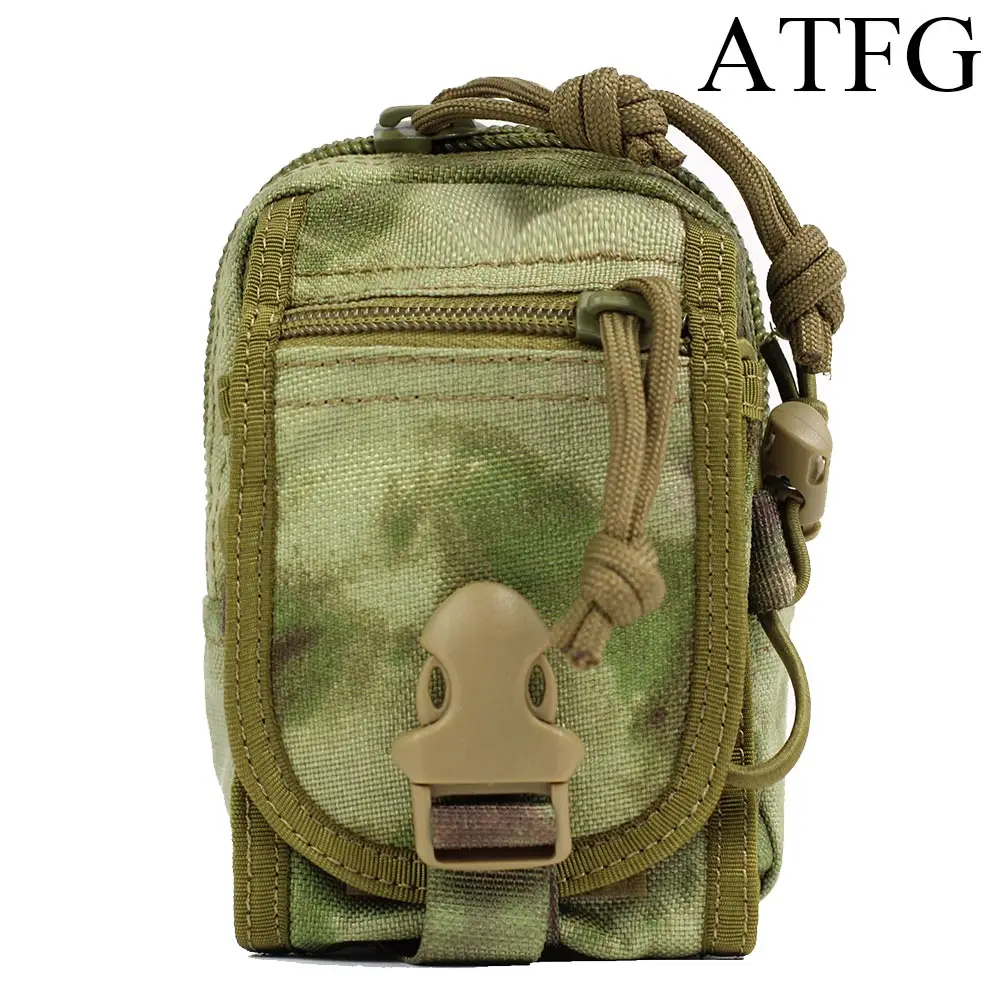 SINAIRSOFT тактический Molle Сумка поясная сумка маленький карман военная сумка для бега походные сумки мобильный телефон кошелек дорожный инструмент - Цвет: ATFG