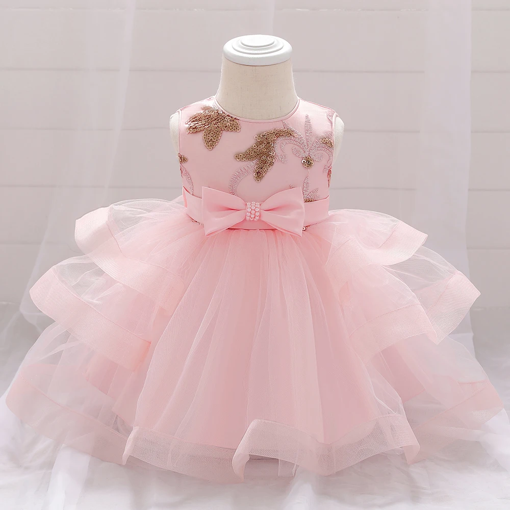 vestido infantil fofo para vestido de princesa tutu bordado para ano de aniversário