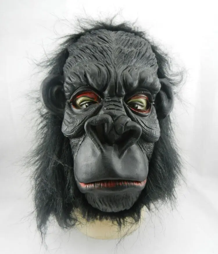 Горячие реалистичные орангутанг латексные маски на все лицо животное маска обезьяны страшная маска для Хэллоуина вечерние косплей реквизит маскарадный Маскарад нарядное платье