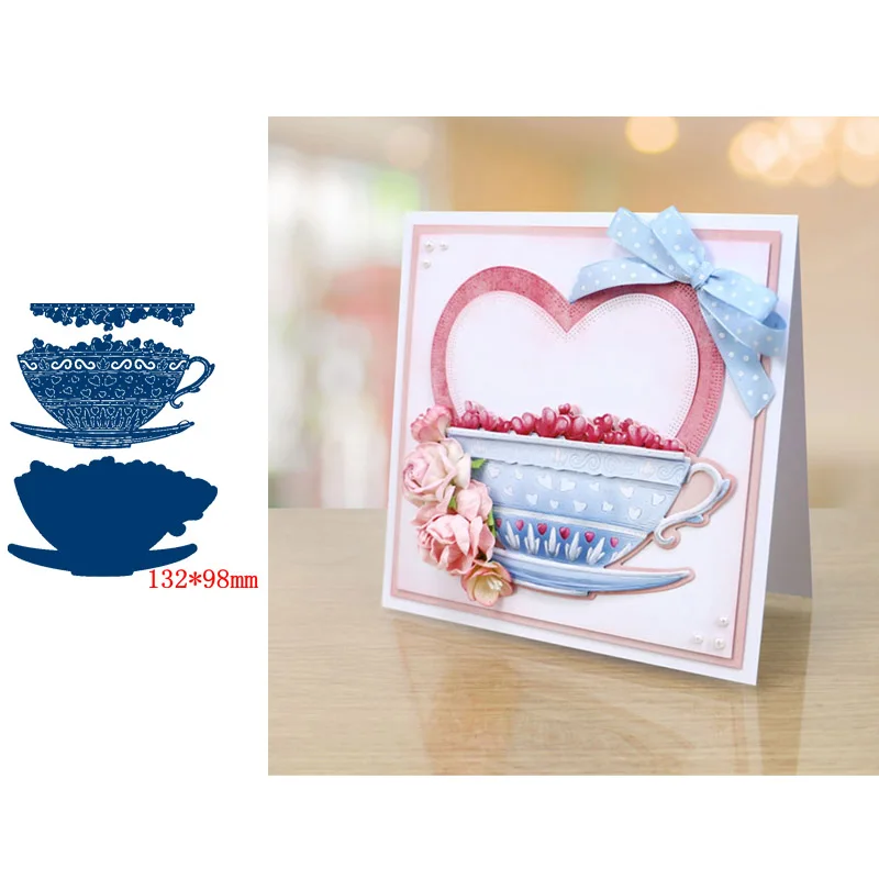 

Coffee Cup European Elegant Love Style Metal Cutting Dies Scrapbooking Paper DIY Cards Crafts Embossing Die Cuts New 2019