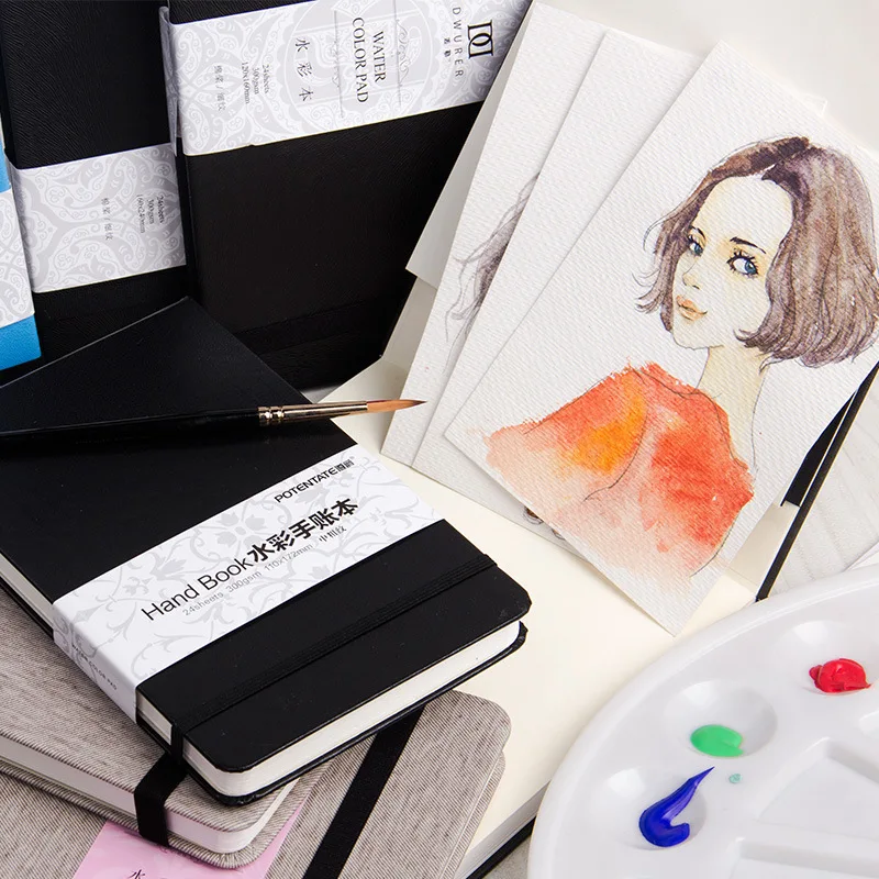 

24 Sheets Blank Page Notebook Watercolor Drawing Draft Stationery Graffiti Book For School Sketchbook For Markers Art Supplies