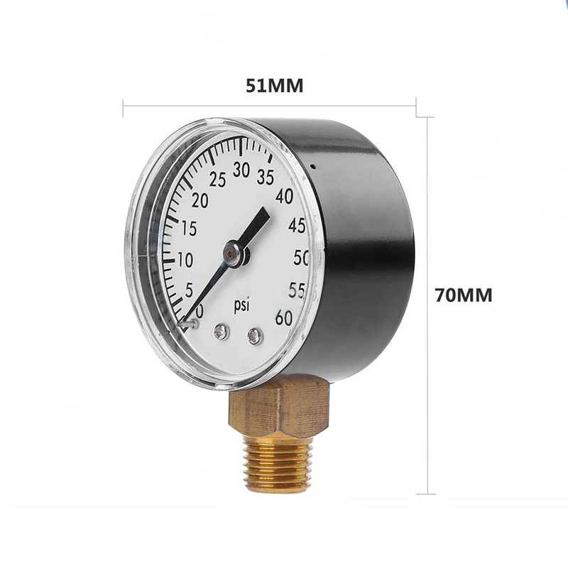 Ts-50-4 манометр 0-4Bar 0-60Psi практичный спа-фильтр для бассейна датчик давления воды Боковое крепление 1/4 дюйма резьба трубы Npt