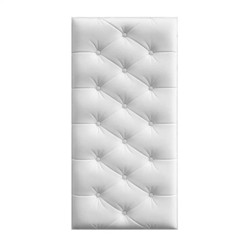 Мягкий мешок плитки стеновые панели 3D домашний декор кожаный стикер стены DIY пены водонепроницаемый самоклеющиеся обои детская комната 30*60 см - Цвет: White