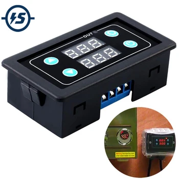 

Timer Delay Relay110V 120V Programmable Digital Cycle Delay Relay Timer Switch Module AC 85V-265V LED Display 0ms-999h