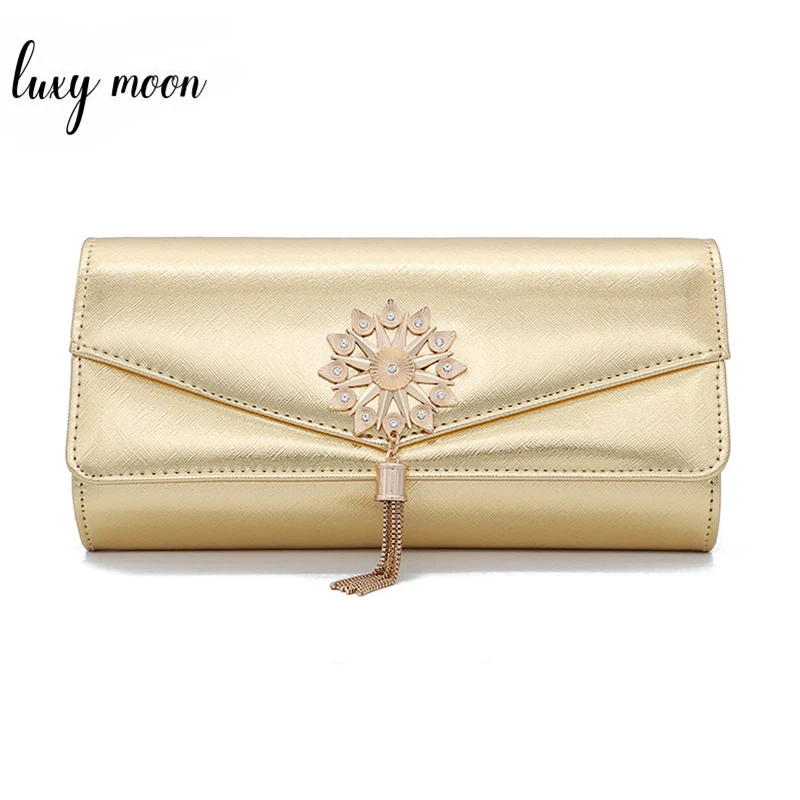 Luxy Moon золотые вечерние клатчи для женщин 2019 Мини кожаная сумка вечерняя на плечо