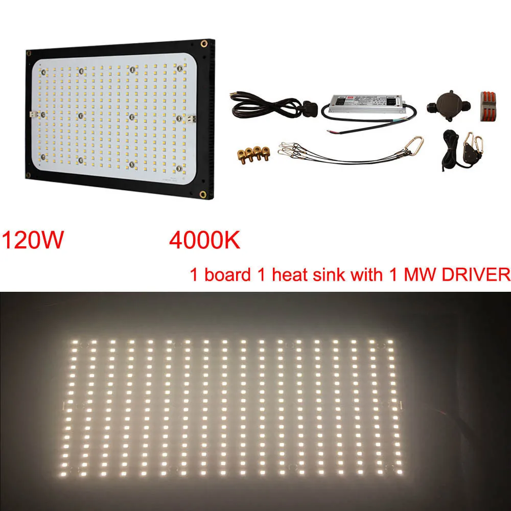 Quantum board светодиодный свет для выращивания 120 Вт 240 Вт с LM301B 288 шт. 3000 К белый микс красный чип полный спектр Veg/Цветение state Meanwell драйвер - Испускаемый цвет: 120W 4000k