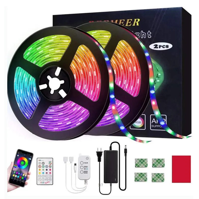 

LED Light Bar Set 5m / 10m Bluetooth + Remote Control Music Sound Control Waterproof Light Belt Set For Holiday Decoration
