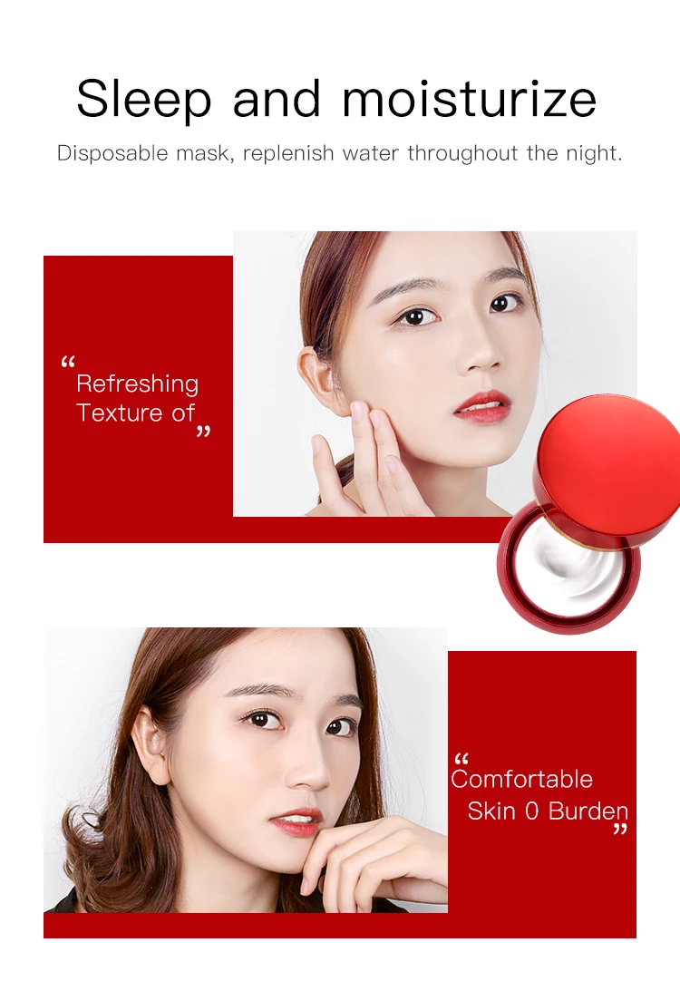 private label VENZEN water tender moisturizing ginseng snail hydra sleep mask