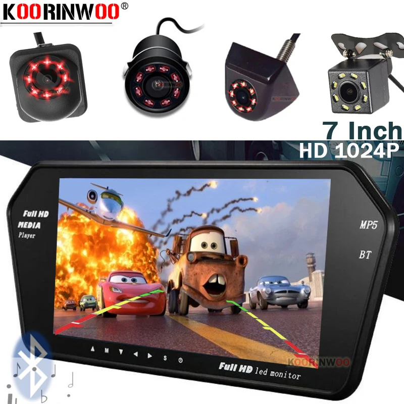 Koorinwoo HD 1024P для видеосистемы Sony монитор парковки зеркало медиа Bluetooth USB SD