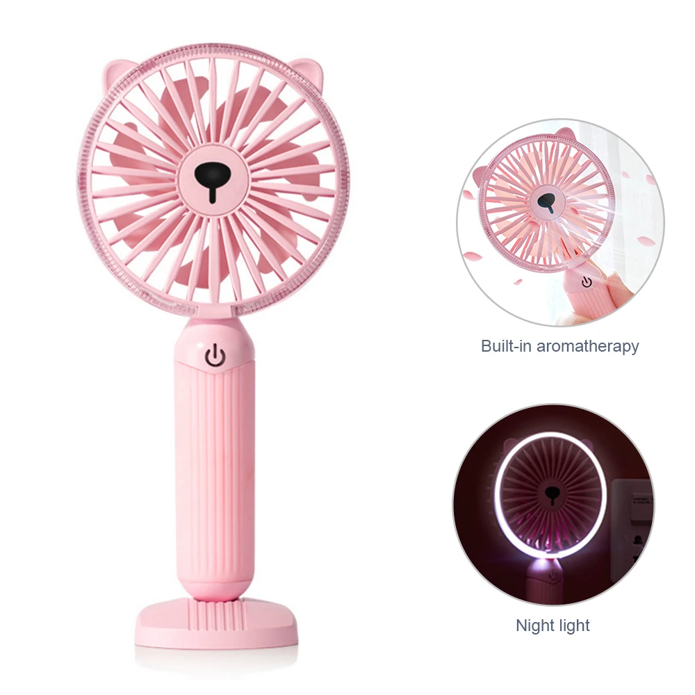 

Mini Fan with LED 1200mAh Rechargeable USB Fan Portable Handheld Fan 3-Speed Mini USB Handy Small Desktop USB Cooling Fan Cooler